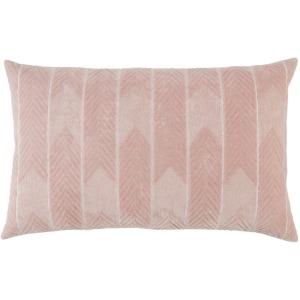 Nouveau Bourdelle Chevron Blush Poly Lumbar Pillow