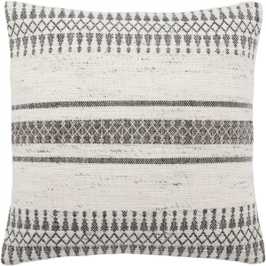 Peykan Prescott Gray/ Ivory Geometric Down Throw Pillow 20 inch