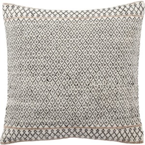 Peykan Mariscopa Ivory/ Dark Gray Trellis Down Throw Pillow 18 inch
