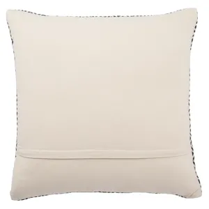 Peykan Estes White/ Dark Gray Geometric Down Throw Pillow 22 inch