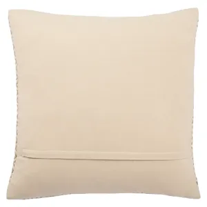 Peykan Estes White/ Beige Geometric Poly Throw Pillow 22 inch