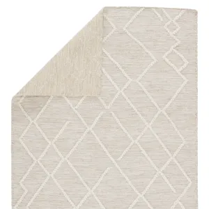 Plateau Moab Natural Geometric Light Gray/ Ivory Area Rug (5'X8')