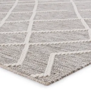 Plateau Moab Natural Geometric Gray/ Ivory Area Rug (10'X14')