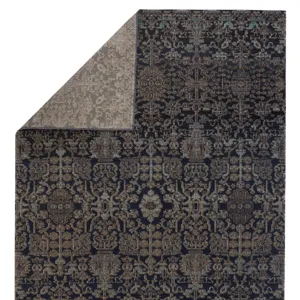 Polaris Bodega Indoor/ Outdoor Trellis Dark Blue/ Taupe Area Rug (4'X6')
