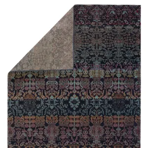 Polaris Bodega Indoor/ Outdoor Trellis Dark Blue/ Multicolor Runner Rug (2'6"X8')