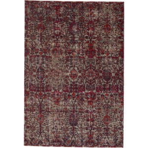 Polaris Bodega Indoor/ Outdoor Trellis Red/ Gray Runner Rug