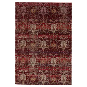 Polaris Genesee Indoor/ Outdoor Trellis Red/ Beige Area Rug (7'6"X9'6")