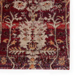 Polaris Genesee Indoor/ Outdoor Trellis Red/ Beige Area Rug (7'6"X9'6")