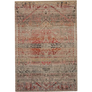 Polaris Altona Indoor/ Outdoor Medallion Multicolor/ Beige Runner Rug