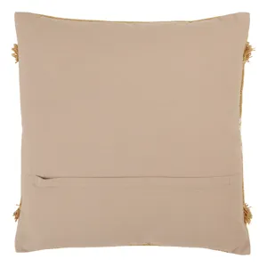 Parable Vibe by  Palmyra Green/ White Tribal Polyester Throw Pillow 20 inch