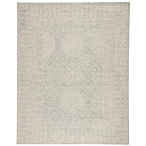 Province Linde Handmade Medallion Gray/ White Area Rug