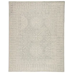 Province Linde Handmade Medallion Gray/ White Area Rug (5'X8')