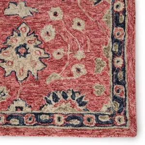 Province Emersen Handmade Oriental Red/ Blue Area Rug (9'X12')