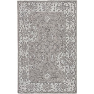 Province Wintour Handmade Medallion Gray Area Rug