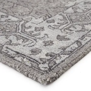 Province Wintour Handmade Medallion Gray Area Rug (5'X8')