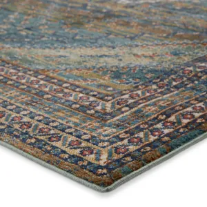 Prisma Vibe By  Selah Medallion Blue/ Green Area Rug (5'X7'6")