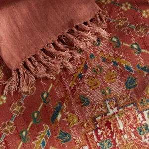 Prisma Vibe By  Selah Medallion Red/ Gold Area Rug (7'6"X9'6")