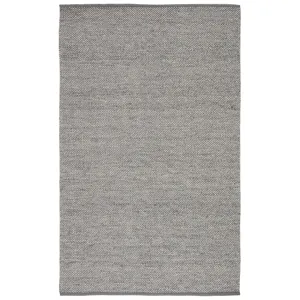 Pasadena Lamanda Indoor/ Outdoor Solid Gray/ Ivory Area Rug (8'X10')