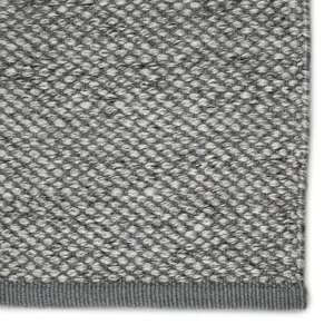 Pasadena Lamanda Indoor/ Outdoor Solid Gray/ Ivory Area Rug (8'X10')