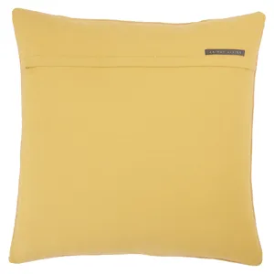 Puebla Nufisa Tribal Yellow/ White Down Throw Pillow 22 inch