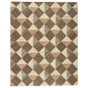 Pathways by Verde Home Verde Home by  Paris Handmade Geometric Brown/ Cream Area Rug