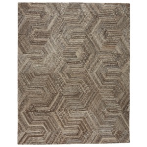 Pathways by Verde Home Verde Home by  Rome Handmade Geometric Brown/ Light Gray Area Rug
