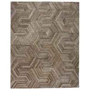 Pathways by Verde Home Verde Home by  Rome Handmade Geometric Brown/ Light Gray Area Rug (8'X10')
