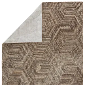Pathways by Verde Home Verde Home by  Rome Handmade Geometric Brown/ Light Gray Area Rug (8'X10')