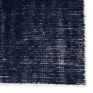 Rebecca Limon Indoor/ Outdoor Solid Blue/ White Area Rug (5'X8')
