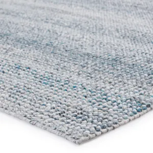 Rebecca Crispin Indoor/ Outdoor Solid Blue/ White Area Rug (9'X12')