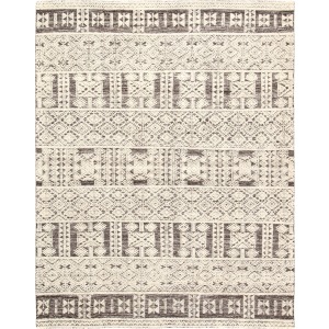 Reign Origins Hand-Knotted Tribal Ivory/ Gray Area Rug