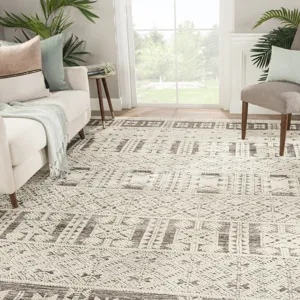 Reign Origins Hand-Knotted Tribal Ivory/ Gray Area Rug (5'X8')