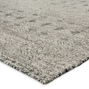 Reign Abelle Hand-Knotted Tribal Gray/ Black Area Rug (8'X11')