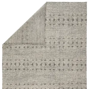 Reign Abelle Hand-Knotted Tribal Gray/ Black Area Rug (8'X11')