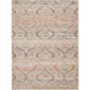 Rhythmik by Nikki Chu Nikki Chu by  Jive Indoor/ Outdoor Trellis Gray/ Orange Area Rug
