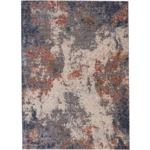 Raveen Hemet Abstract Blue/ Red Area Rug