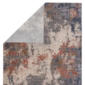 Raveen Hemet Abstract Blue/ Red Area Rug (5'X7'6")