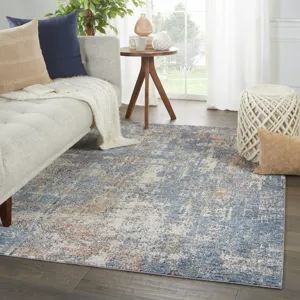 Raveen Temecula Abstract Blue/ Tan Area Rug (5'X7'6")