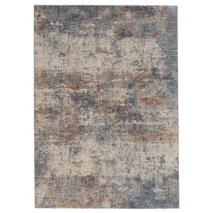 Raveen Eastvale Abstract Blue/ Tan Area Rug (7'6"X9'6")