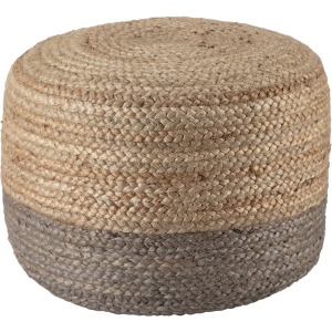 Saba Oliana Ombre Taupe/ Beige Cylinder Pouf