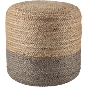 Saba Oliana Ombre Taupe/ Beige Cylinder Pouf