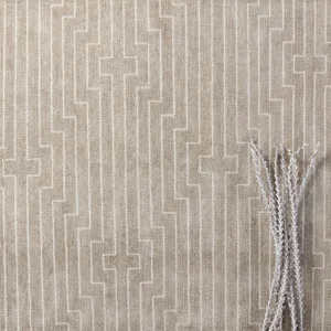 Satellite Alloy Handmade Striped Light Taupe/ White Area Rug (5'X8')