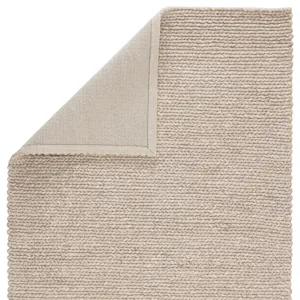 Scandinavia Dula Braiden Handmade Solid Gray Area Rug (5'X8')