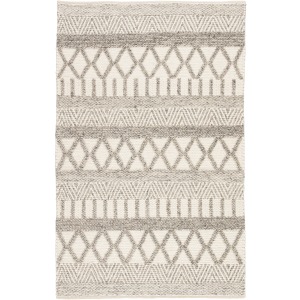 Scandinavia Dula Sandhurst Handmade Geometric Gray/ White Area Rug