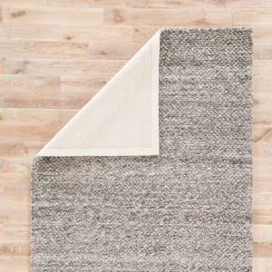 Scandinavia Rakel Karlstadt Handmade Solid Gray/ Silver Area Rug (5'X8')