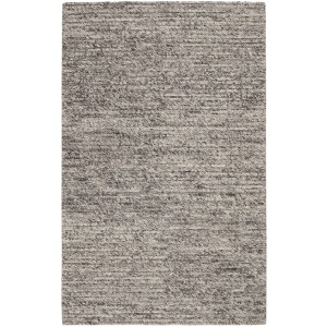 Scandinavia Rakel Grams Handmade Solid Gray/ Ivory Area Rug