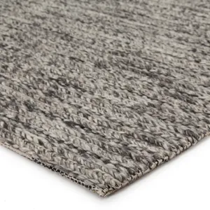 Scandinavia Rakel Grams Handmade Solid Gray/ Ivory Area Rug (5'X8')