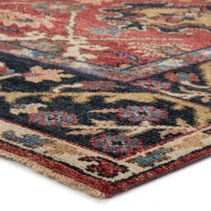 Salinas Aika Hand-Knotted Medallion Red/ Multicolor Area Rug (10'X14')