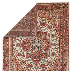 Salinas Tavola Hand-Knotted Medallion Pink/ Multicolor Area Rug (8'X10')