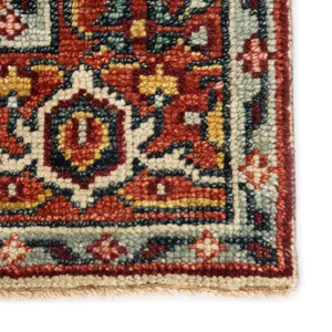 Salinas Tavola Hand-Knotted Medallion Pink/ Multicolor Area Rug (8'X10')